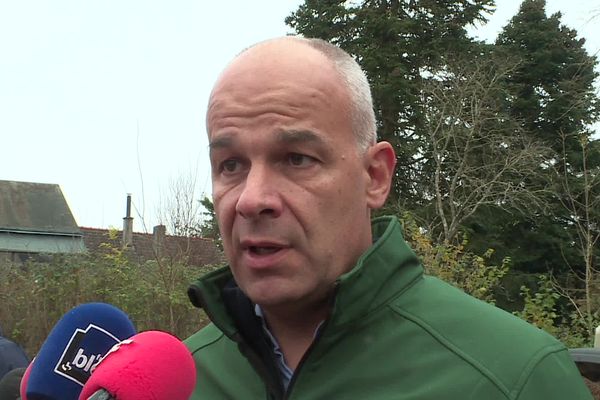 Arnaud Rousseau était en visite à Blancafort pour ce premier jour de retour de la mobilisation des agriculteurs