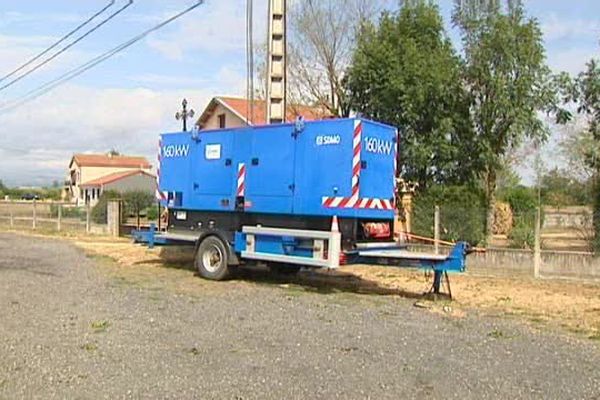 Un des six groupes électrogènes installés par ERDF en Auvergne après les violents orages du 17 juillet 2015 se trouve sur la commune de Rilhac, en Haute-Loire. 