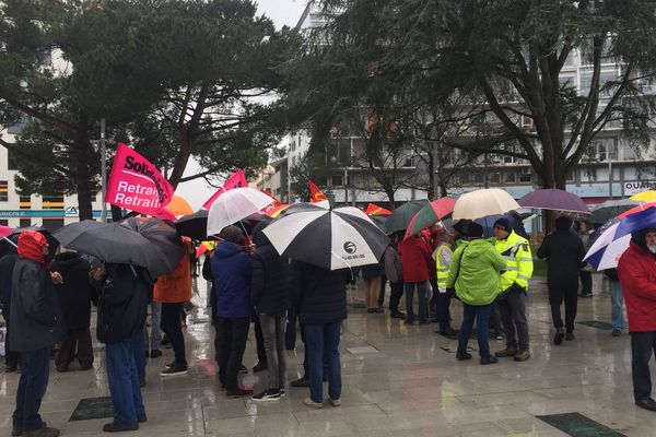 Manif des retraités à La Roche-sur-Yon, le 31 janvier 2019,