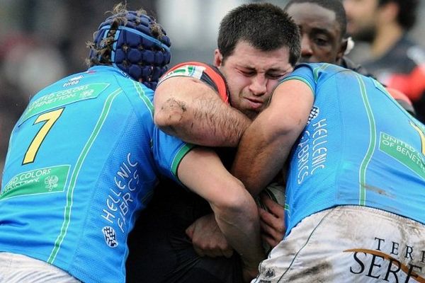 Le pilier toulousain Vasil Kakovin le 13 janvier 2013 en match de Coupe d'Europe contre Trévise