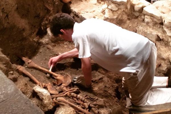 Les fouilles archéologiques dans l'église Notre-Dame à Besançon