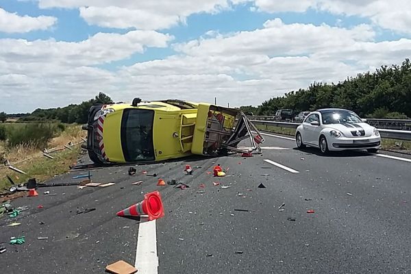 Un accident en Vendée, 58 heurts ont été recensés sur les autoroutes Vinci depuis le début de l'année 2017.