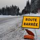 La route des Crêtes fermée à la circulation, en janvier 2016.