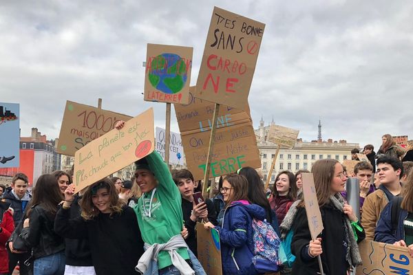 Marche pour le climat des lycéens à Lyon - 15 mars 2019