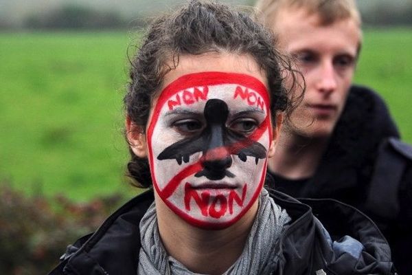 Visage emblématique lors de la manifestation du 17 novembre à Notre-Dame-des-Landes