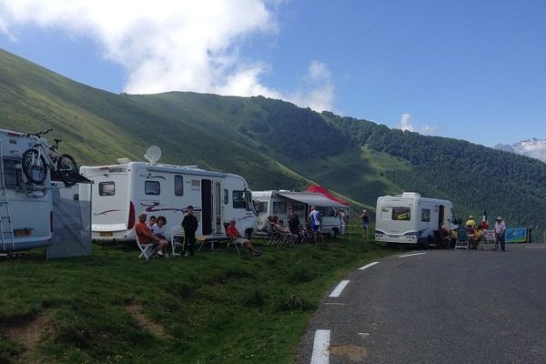 A J-1 avant l'arrivée du Tour de France dans la montée d'Hautacam