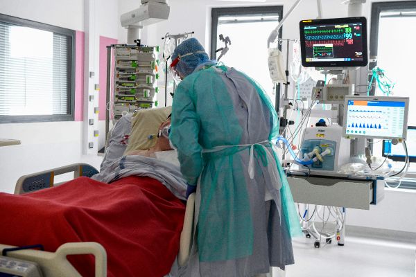 Dans le secteur Covid du service réanimation de l'hôpital d'Orléans, en avril 2020.