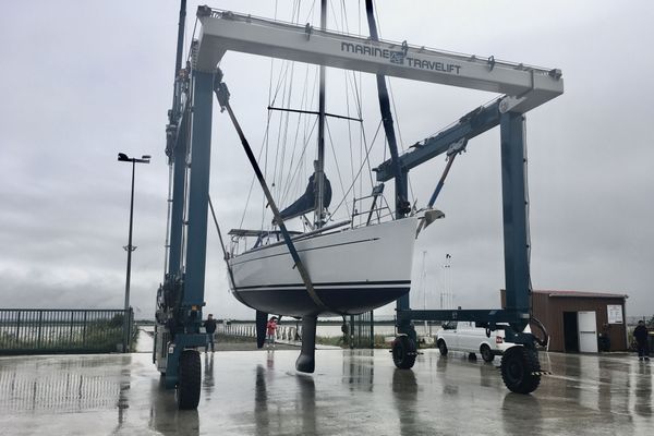 Bateau VDH avant sa mise à l’eau à Paimbœuf