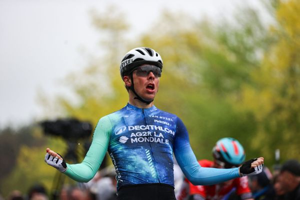 Benoît Cosnefroy remporte le Tour du Finistère 2024 après sa victoire (ici) sur le Grand Prix du Morbihan 2024