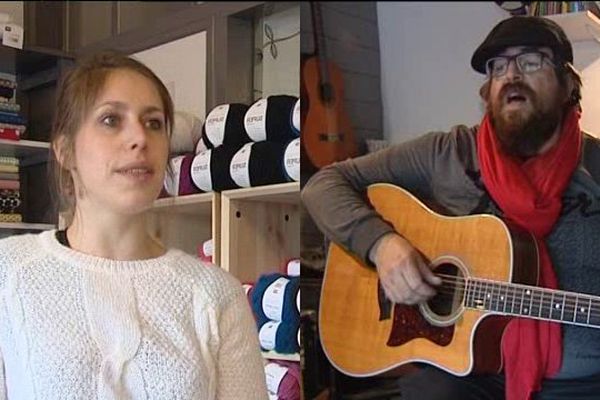 Deux exemples de projets sur Ozé: à gauche Camille Lecarpentier et sa boutique "cocotte Couture", à droite le musicien Yannick Hervé