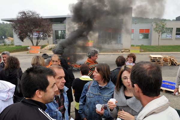 En 2010, déjà, les salariés manifestaient contre les licenciements