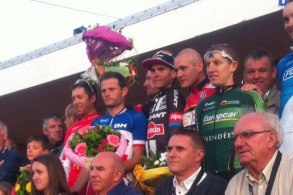 Tronet, Gautier, Barguil, le podium de la ronde des Korrigans 2015 à Camors (56)