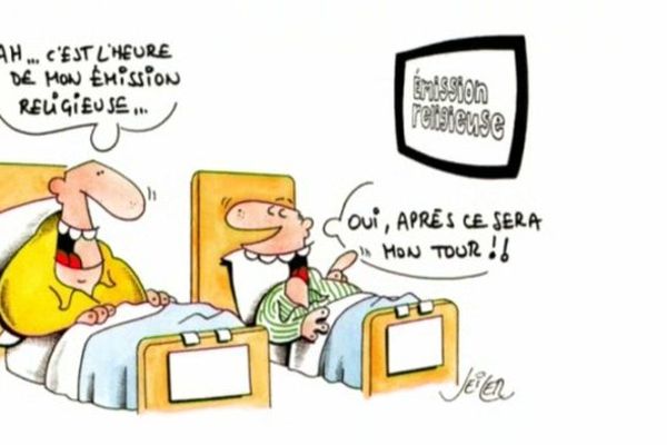 Dessin extrait de l'ouvrage sur le respect de "la dignité" des malades