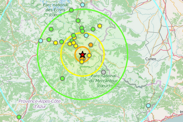 L’épicentre est situé au nord de l’aérodrome de Barcelonnette-Saint-Pons.