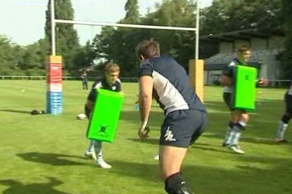 Dernier entraînement du Racing Metro avant match contre Brive