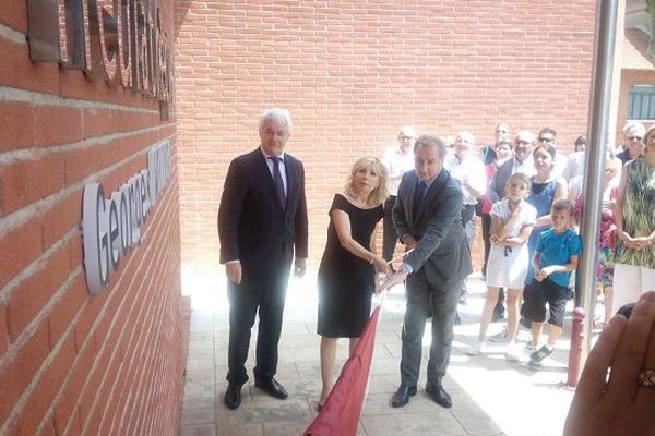 Maryse Wolinski a inauguré la médiathèque avec le maire de Fenouillet et le Président de Toulouse-Métropôle