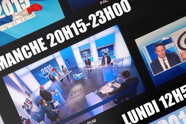 Soirée complète de résultats et débats pour le second tour des élections départementales 2015 sur l'antenne et Internet de France 3 Basse-Normandie