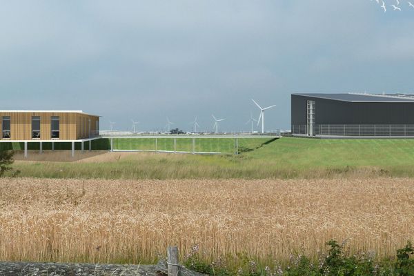 Le futur site de production d'hydrogène vert par Lhyfe, à Bouin en Vendée