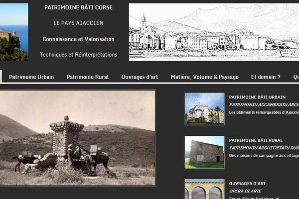 Saisie d'écran du site http://patrimoine-bati-ancien-de-corse.puzl.com