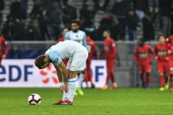 Les Marseillais éliminés en 32e de finale de la Coupe de France face à Andrézieux le 6 janvier 2019