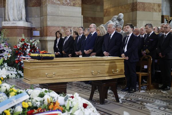 Obsèques de Jean-Claude Gaudin le 23 mai 2024 à La Major à Marseille