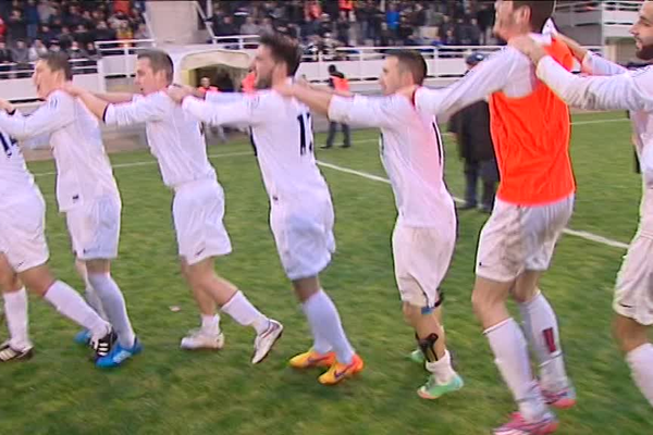 Pontcharra St Loup lors de sa victoire contre Limonest en 7eme tour de la coupe de France, le 25 novembre 2015