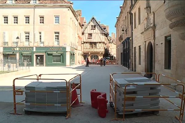 Les travaux se terminent dans le centre historique de Dijon (août 2018)