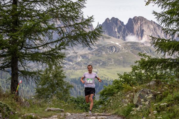 Stian Angermund sur le marathon du Mont-Blanc ce 4 juillet 2021.