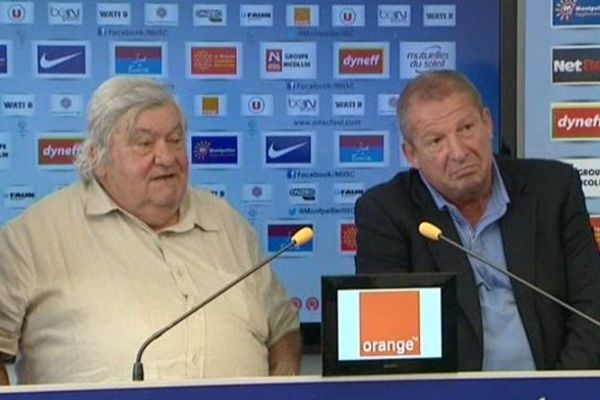 Louis Nicollin et Rolland Courbis côte à côte le jour de la rentrée