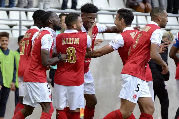 Les hommes de David Guion lors du match contre le Clermont Foot, le 30 septembre 2017.