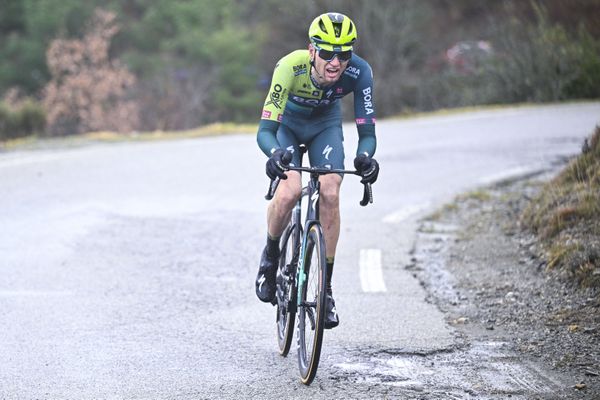 Aleksandr (Bora-Hansgrohe) remporte ce samedi l'avant dernière étape du Paris-Nice 2024.