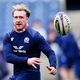 Stuart Hogg, alors capitaine de l'équipe de rudgy d'Ecosse à l'entraienement à Edinburgh, en février 2023.