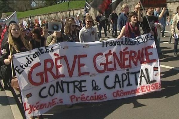 Manifestation contre l'austérité à Besançon