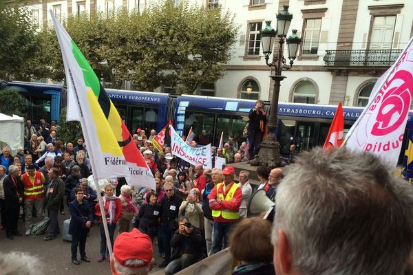 Manifestation des retraités à Strasbourg, le 28 septembre 2017.