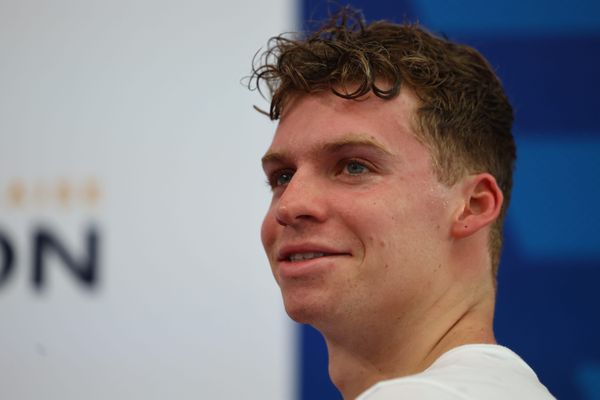 Le licencié des Dauphins du Toec, Léon Marchand sacré champion de France du 400m 4 nages aux championnats de France de natation à Chartres le 17 juin 2024.