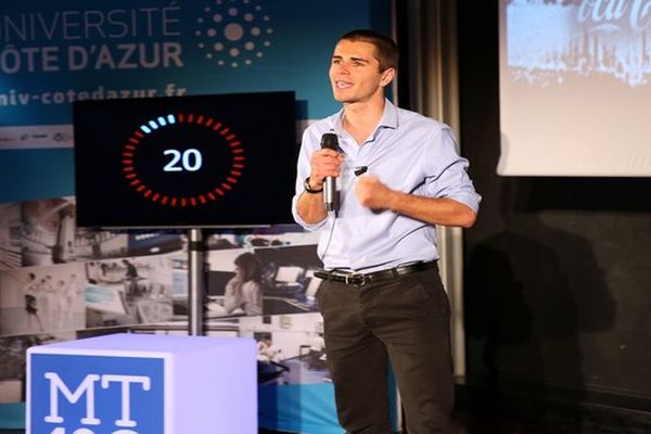 Bertrand Cochard, 25 ans, représentera la Côte d'Azur en finale nationale du concours Ma Thèse en 180 secondes, fin mai, à Bordeaux