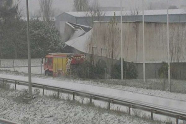 Dardilly - Au lendemain de l'incendie de l'entrepôt - 07/12/12