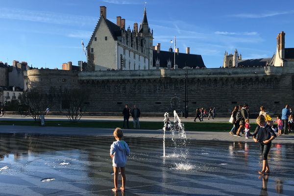 Le miroir d'eau à Nantes, le 6 octobre 2017