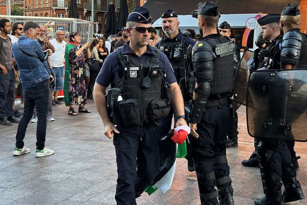 Un rassemblement en soutien à la Palestine a été interdit à Toulouse par la préfecture. Photo d'un précédent rassemblement organisé à Toulouse début octobre.