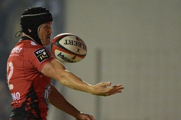 L'australien Mathew Giteau du RC Toulon après avoir marqué