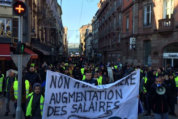 Nouveau samedi de mobilisation à Strasbourg, avec environ 300 gilets jaunes mobilisés