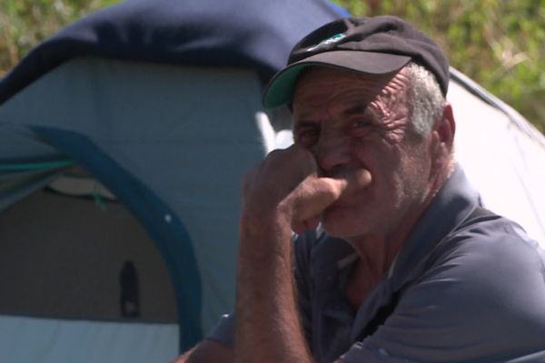 Un demandeur d'asile du campement place de l'étoile à Strasbourg.