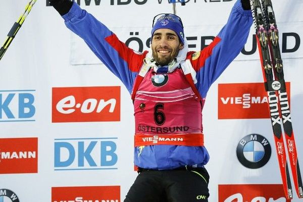 Martin Fourcade après sa victoire à Östersund