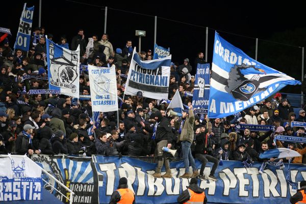 La tribune Est, en janvier dernier, pour la réception du FC Lorient.