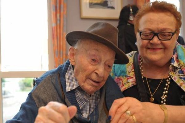 Philippe Vocanson, le doyen des Français avait eu 110 ans le 20 octobre 2014.