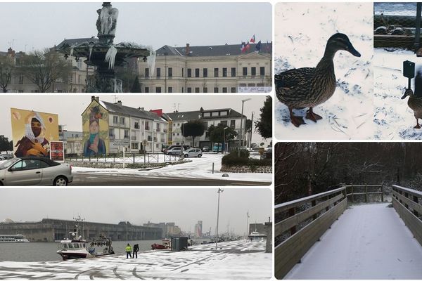 Neige en Pays de la Loire le 1er mars 2018