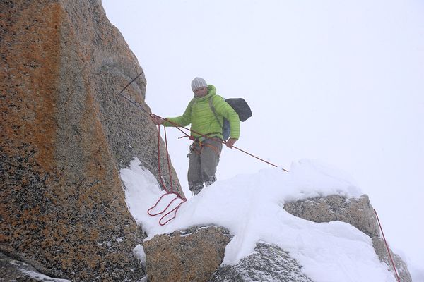 Christophe Profit dans le secteur de l'Aiguille du Midi (Haute-Savoie) en 2016