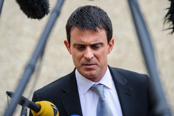 Manuel Valls ministre de l’Intérieur a la sortie du conseil des ministres, le 29 mai 2013.