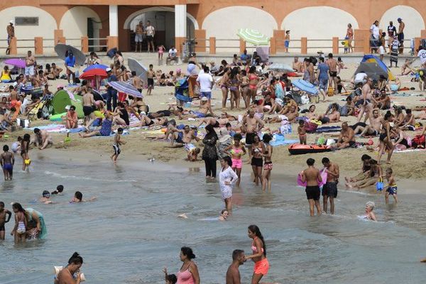 La plage des Catalans, en août 2016.