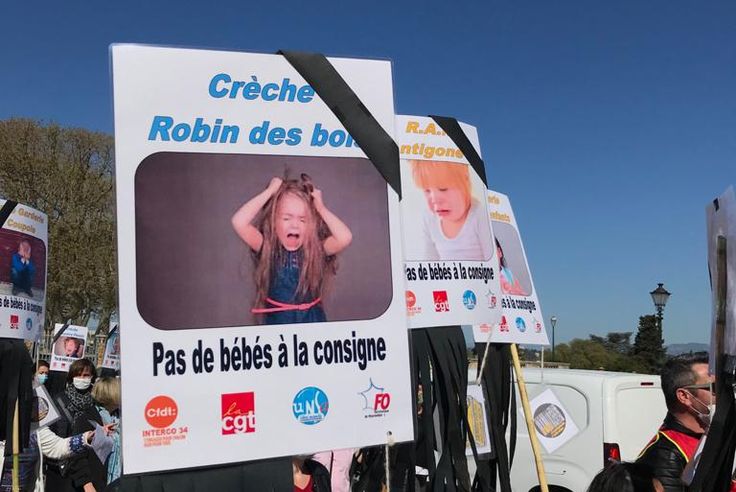 Pas De Bebe A La Consigne Manifestation Des Professionnels De La Petite Enfance A Montpellier